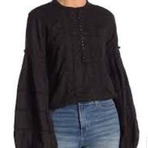 Free People Bell Sleeve Victorian Sleeve Blouse M